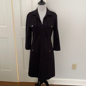 Etcetera black long sleeve shirt dress